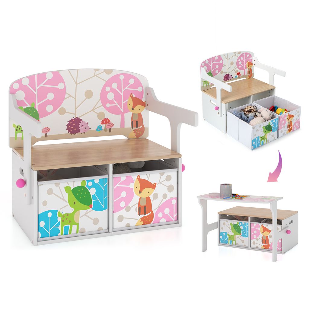 GOPLUS 3 in 1 Kinderbank, Kindersitzbank mit eingebauten Produktbild 
