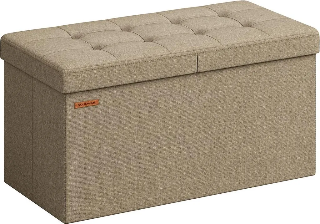 Banc avec espace de rangement gain de place pour chambre et salon brun