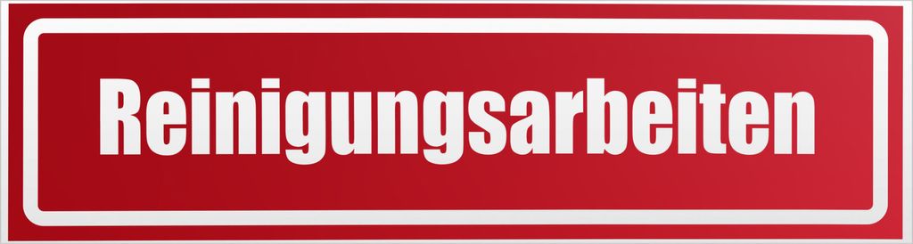 Kiwistar Reinigungsarbeiten invertiert Magnetschild Schild magnetisch - 30cm Rot - reflektierend - Magnetfolie für Auto PKW Kfz