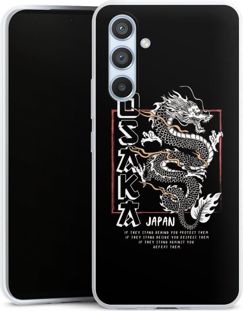 DeinDesign Slim Hülle für Samsung Galaxy A54 5G Silikon Case Ultra Dünn Handyhülle Drache Japan Meer