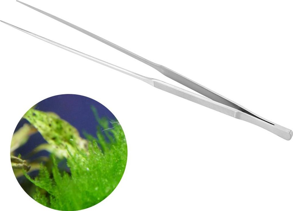 25 cm / 9,8 Zoll gro?es Rium-Aquarium-Pflegewerkzeug aus Edelstahl, Pinzette fš¹r Pflanzen und Gr?ser