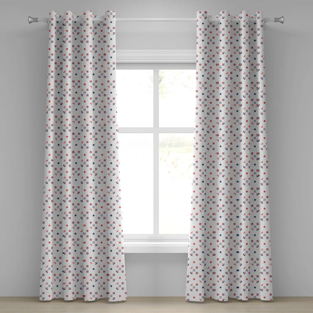Rideau 280x245 cm USA pour Masquer le Vis-à-vis avec Style Indigo Rouge