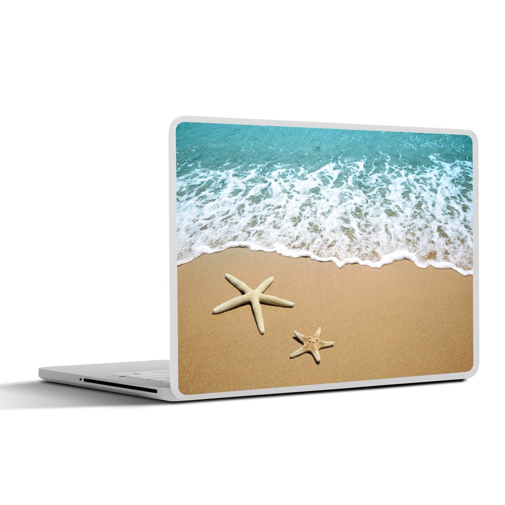 MuchoWow Laptop Aufkleber Sticker Cover Seestern - Strand - Meer 30x22 cm - Laptop-Sticker