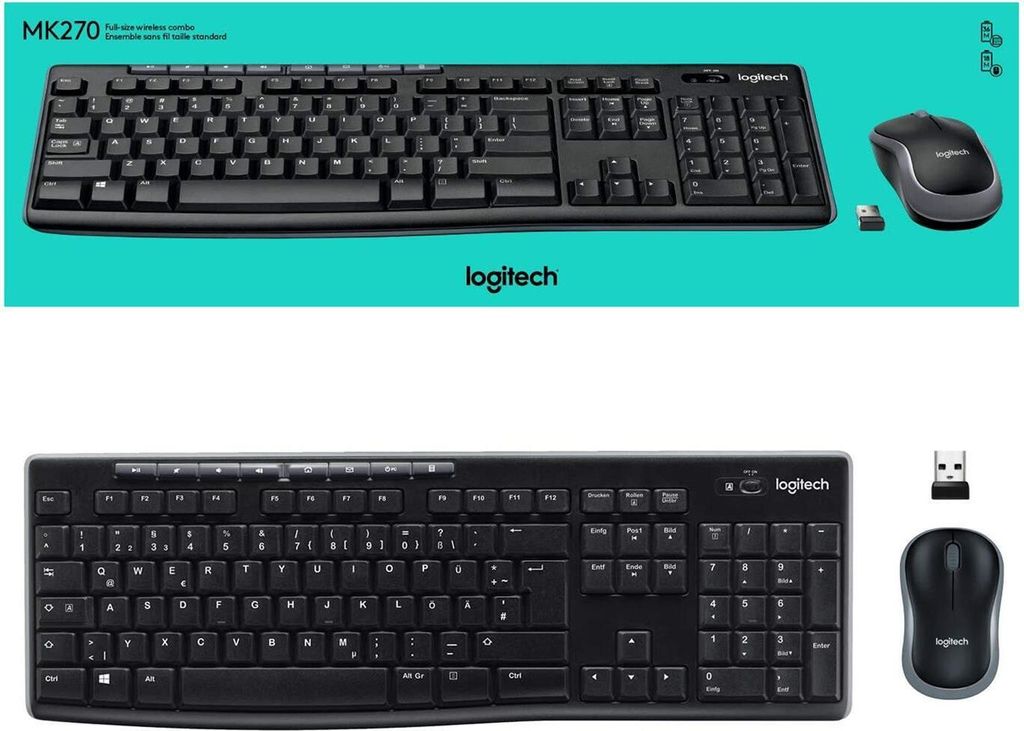 Logitech MK270 - Bezprzewodowe combo - mysz / klawiatura Zdjęcie produktu 20