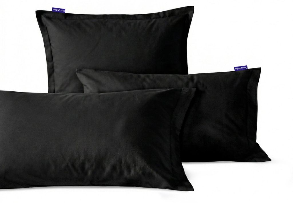 Federa basic nera 80x80 cm 100% cotone  Europe Immagine del prodotto 