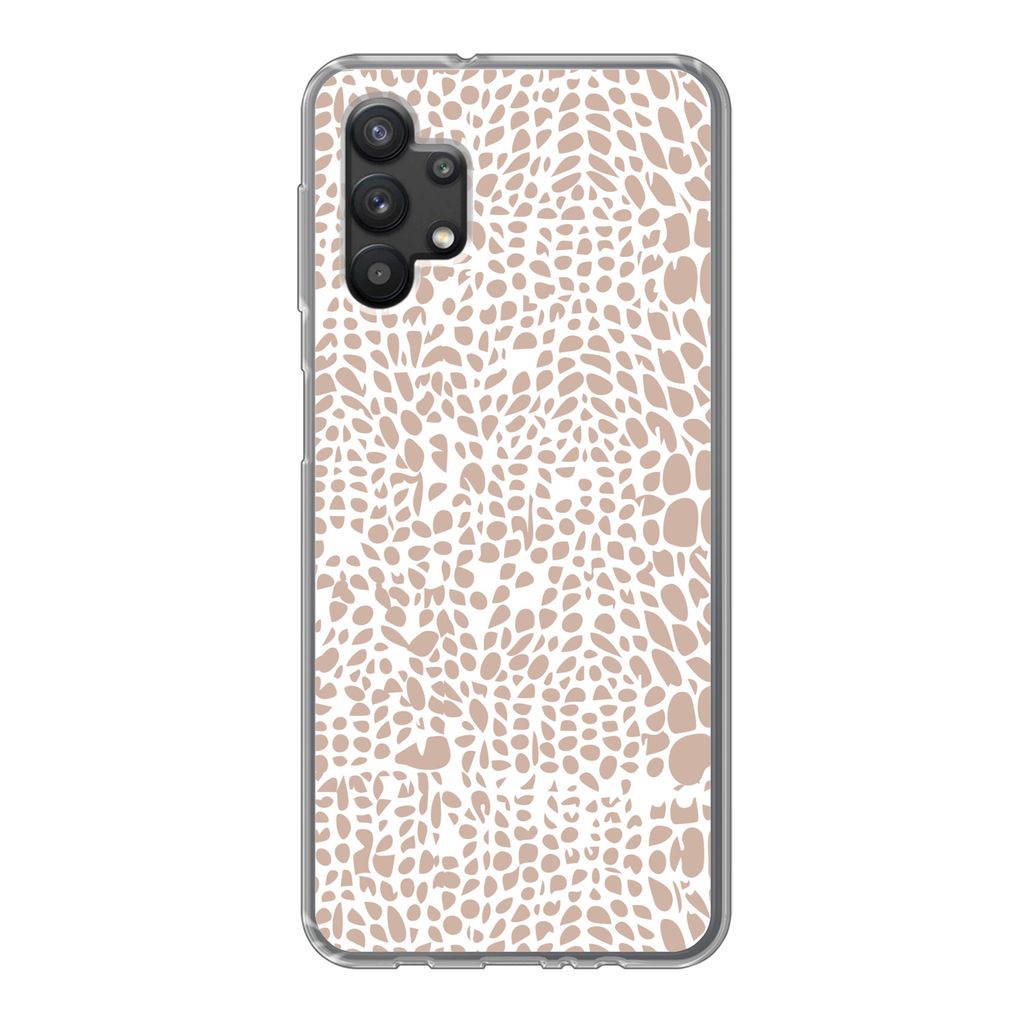 MuchoWow Handyhülle Schutzhülle Hülle für Samsung Galaxy A32 5G Tiermuster - Rosa - Schlange Silikon Softcase Handy Hülle - Softcase