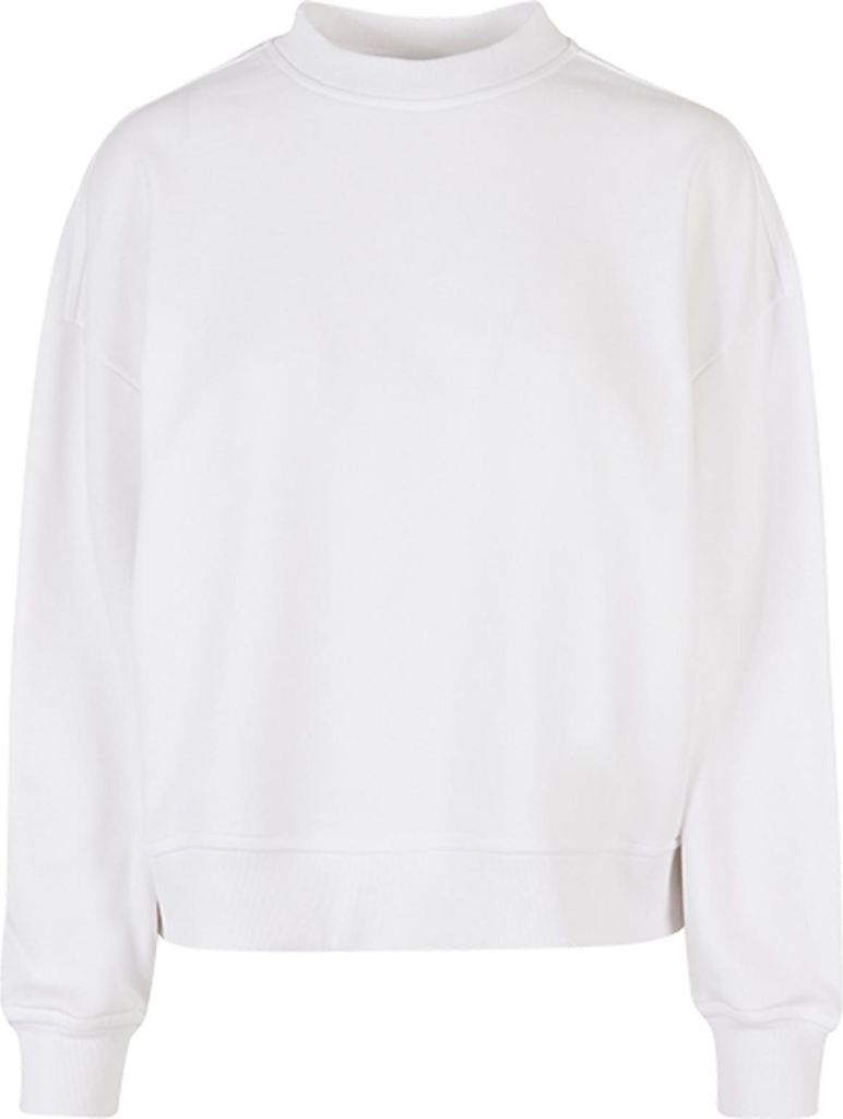 Build Your Brand BY212 | Ladies Oversized Crewneck Sweatshirt XS bis 5XL - Farbe: White - Größe: 5XL