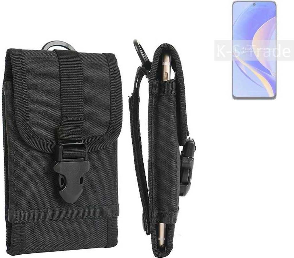 K-S-Trade Holster Handy Hülle kompatibel mit Huawei Enjoy 50 Pro Holster Handytasche Gürtel Tasche Schutz Hülle Robust Outdoor schwarz