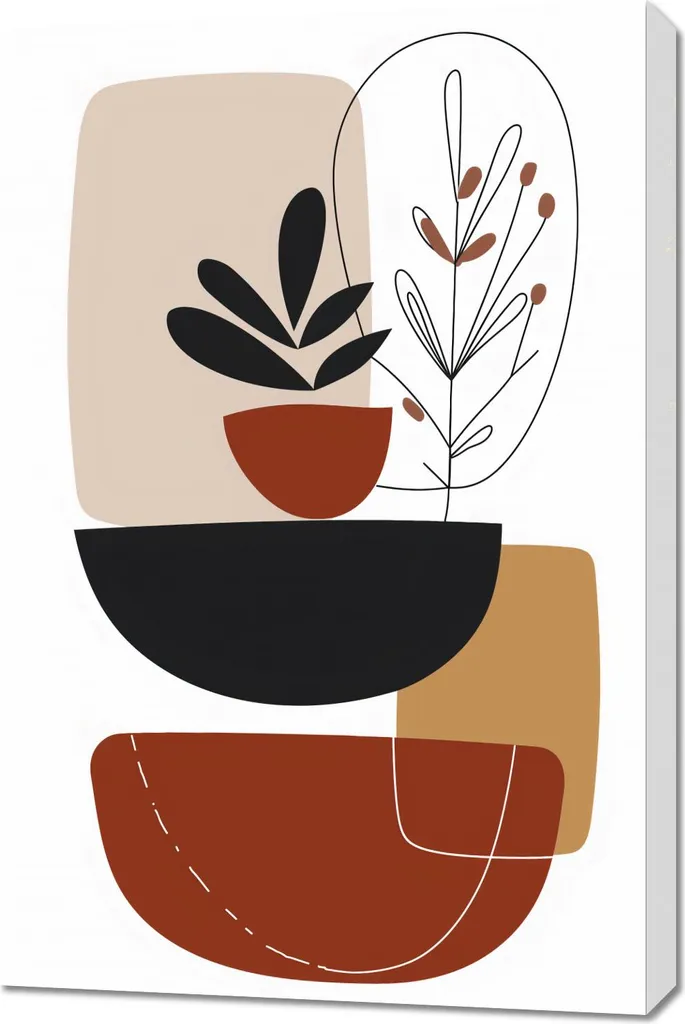 Wall Art Astratto Botanico 60x90: Quadro Moderno Instagrammabile