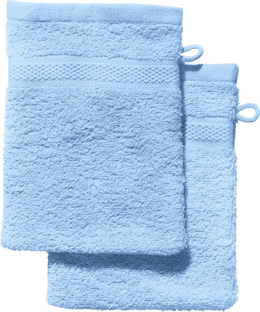 REDBEST Waschhandschuh Chicago" 2er-Pack hellblau 15x21 cm"