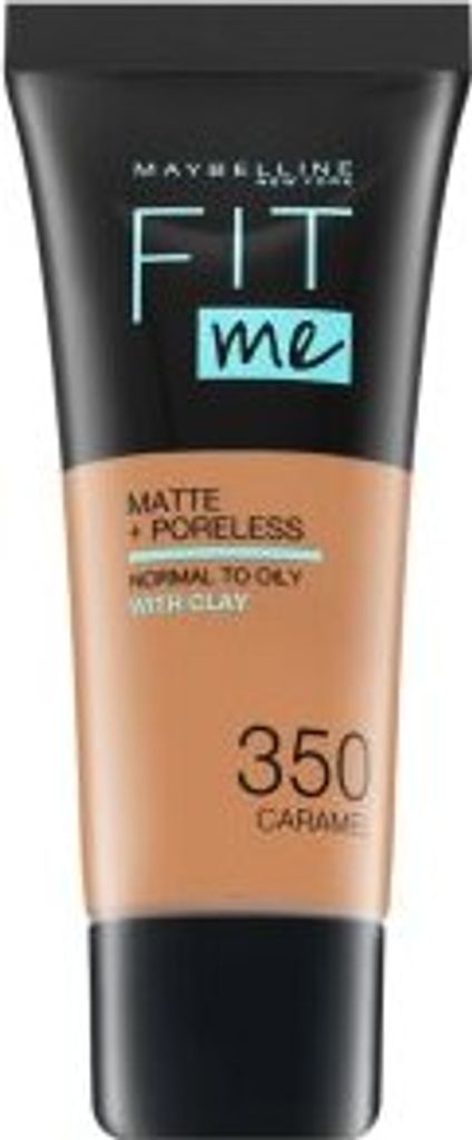 Maybelline Fit Me! Foundation Matte + Poreless 350 Caramel Flüssiges Make Up mit mattierender Wirkung 30 ml