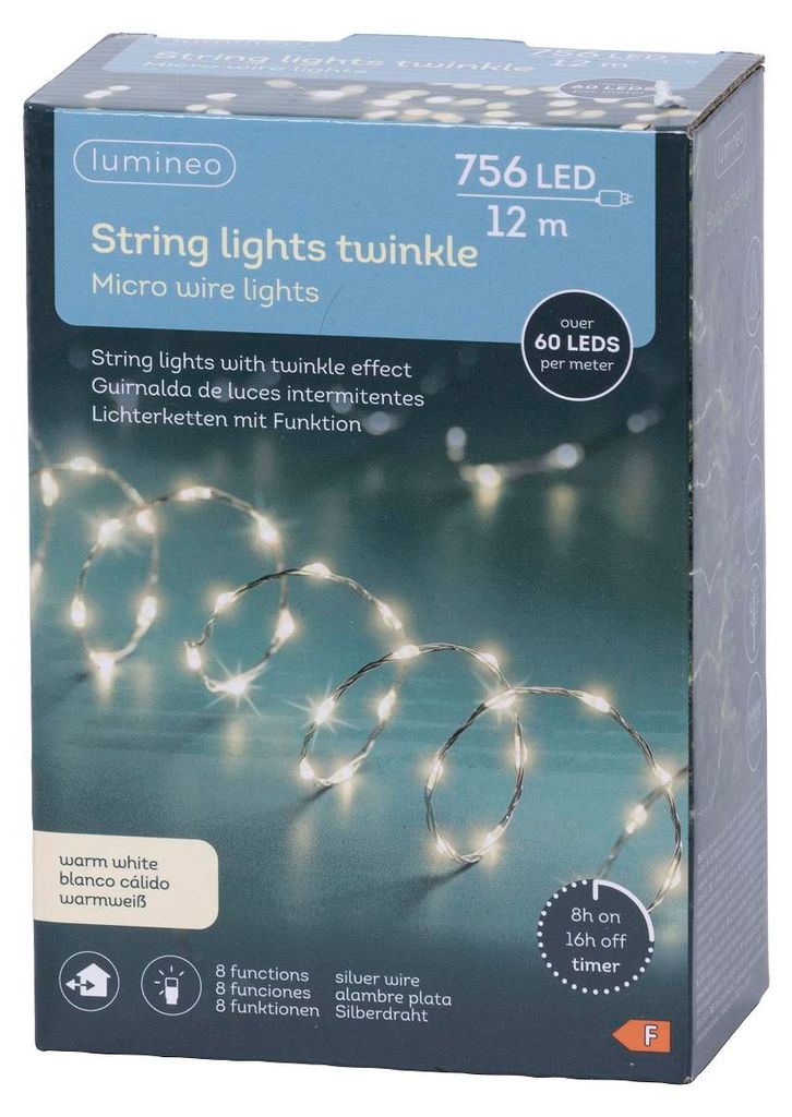 Lumineo Lichterkette STRING LIGHTS TWINKLE 756 LED 12 m, Produktbild 
