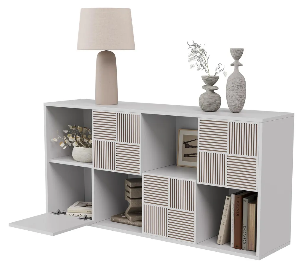 Étagère de rangement chambre enfant et salon modulable imitation bois - 6