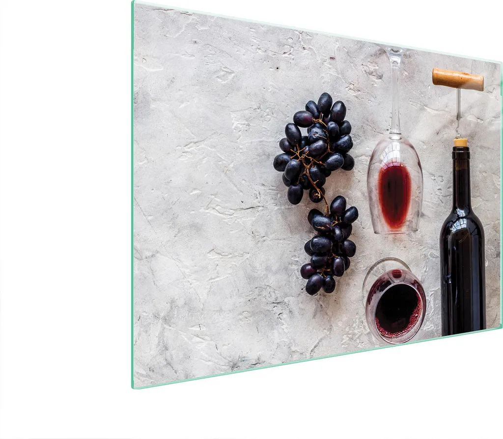 Piatto di Protezione in Vetro 70x52 Vino | Coprifornelli Design Cucina