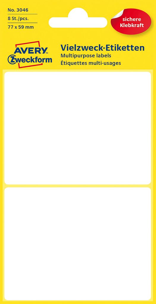 Avery Zweckform® 3046 Étiquettes universelles 77 x 59 mm 4 Image du produit 