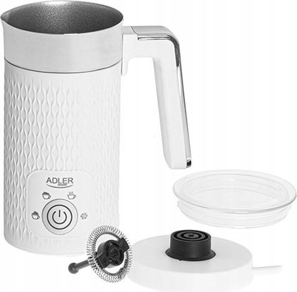 Elektrischer Milchaufschäumer und Erhitzer 2in1 Adler AD 4494 Weiß