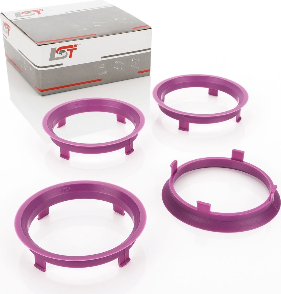 4x Zentrierringe Magenta Alufelgen Ø 70,1 mm - Ø 65,1 mm für MAZDA HONDA SUZUKI
