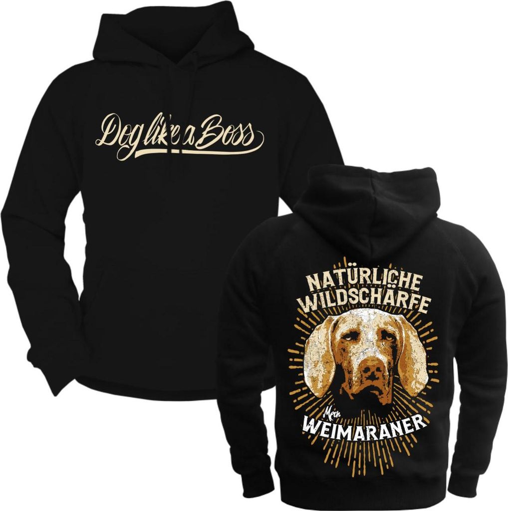 Herren Kapuzenpullover Weimaraner - natürliche Wildschärfe