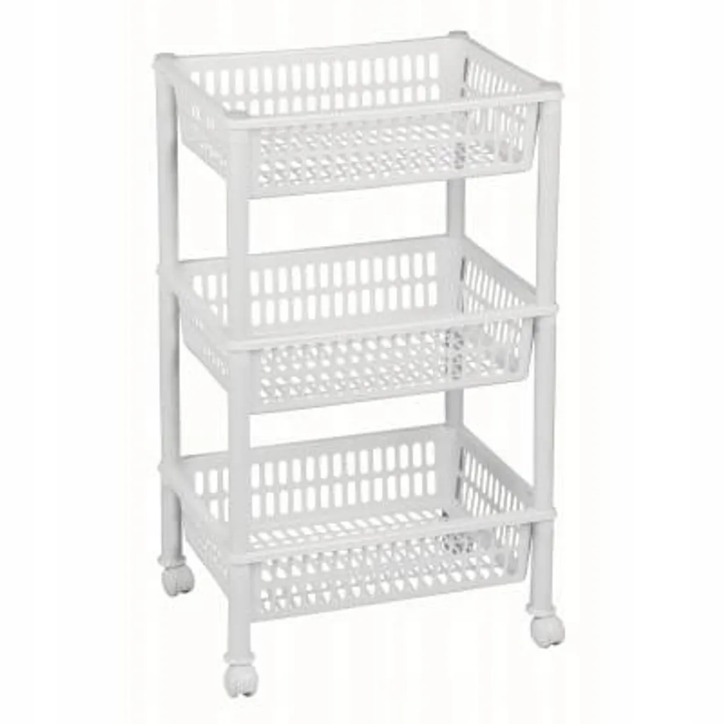 Organisateur mobile gain de place pour cuisine et bureau avec 3 compartiments