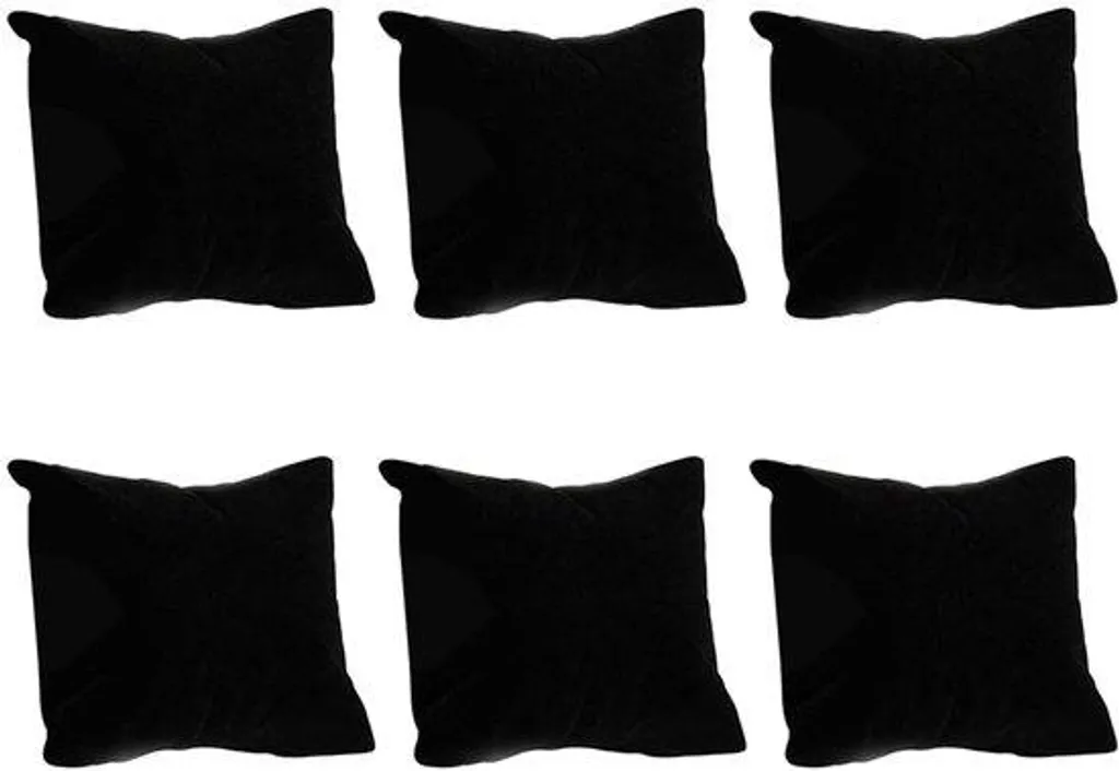 Support de Montre pour Boîte à Bijoux Lot de 6 Coussins Velours Noir