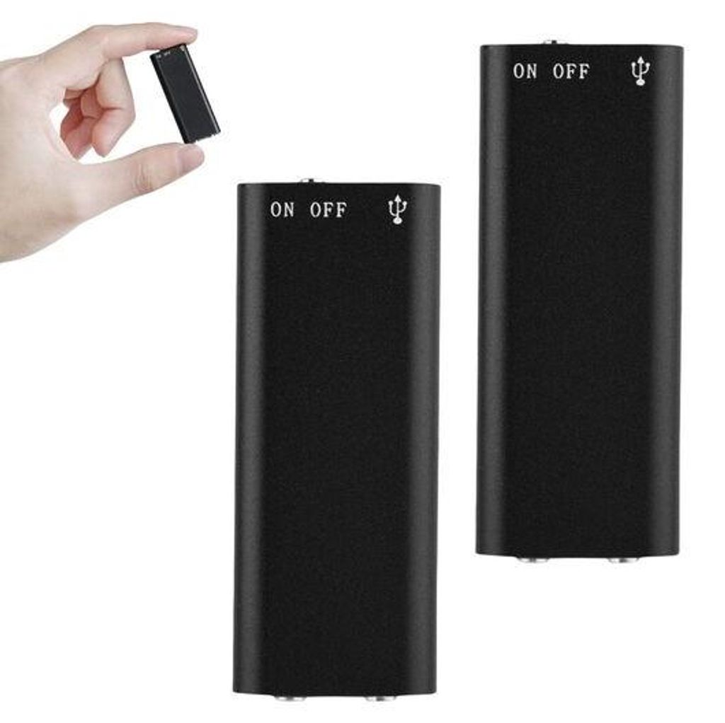 2er Set Portatives 8GB KI Diktiergerät mit Transkription und Kopfhörer, Digitales 65 mAh Akku Aufnahmegerät - A2VITALK