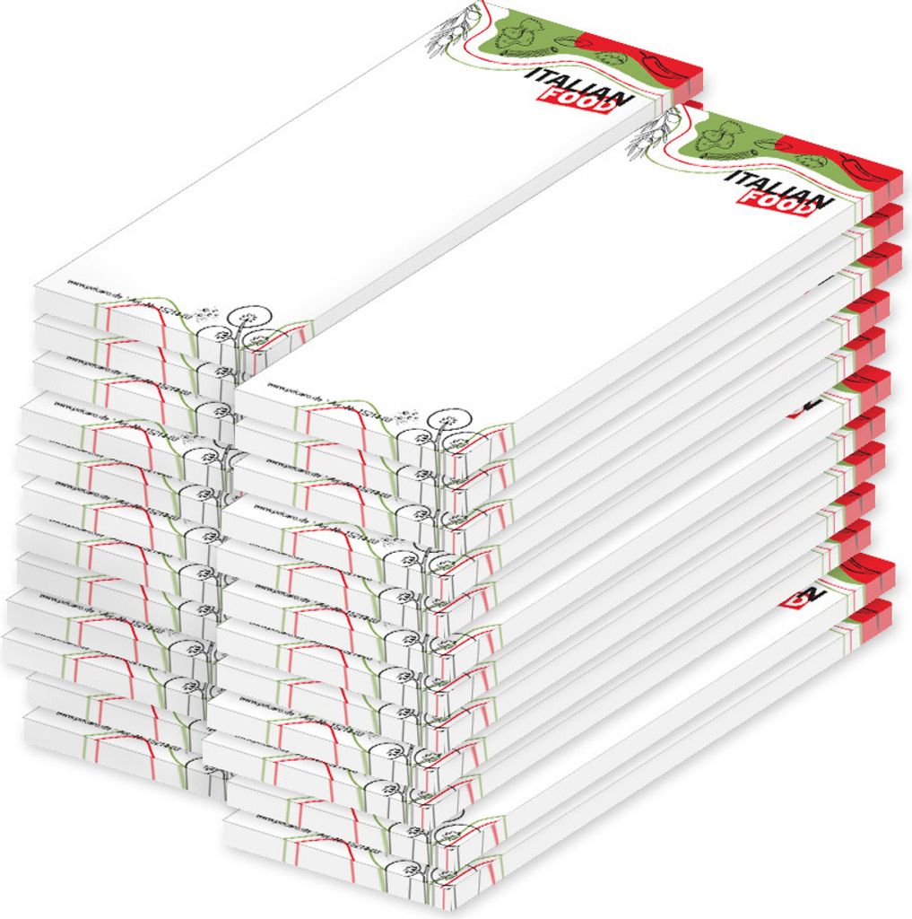 PRICARO Kellnerblock "Italian Food", 24 Stück