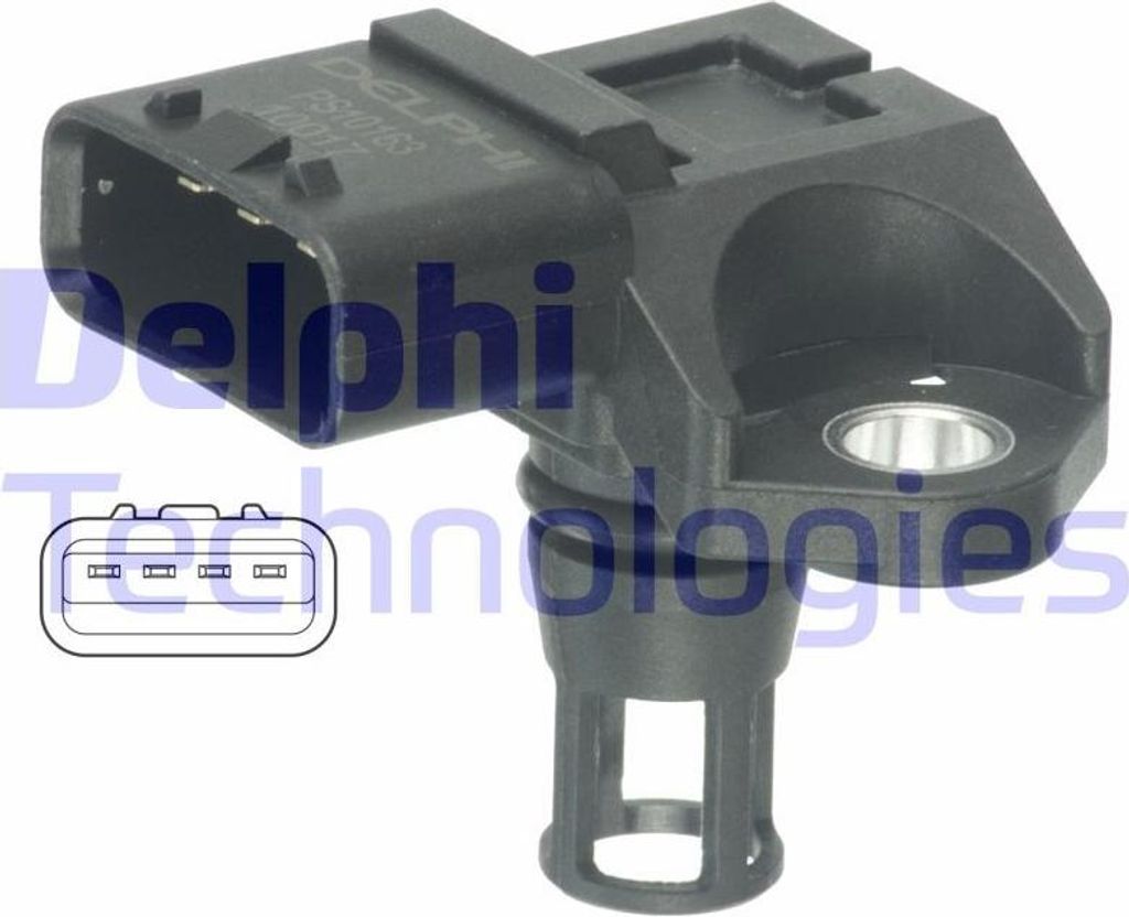 DELPHI PS10163 Saugrohrdrucksensor OE 6238678 kompatibel mit Astra H, Astra (A04), Astra J, Corsa D, Meriva, Zafira