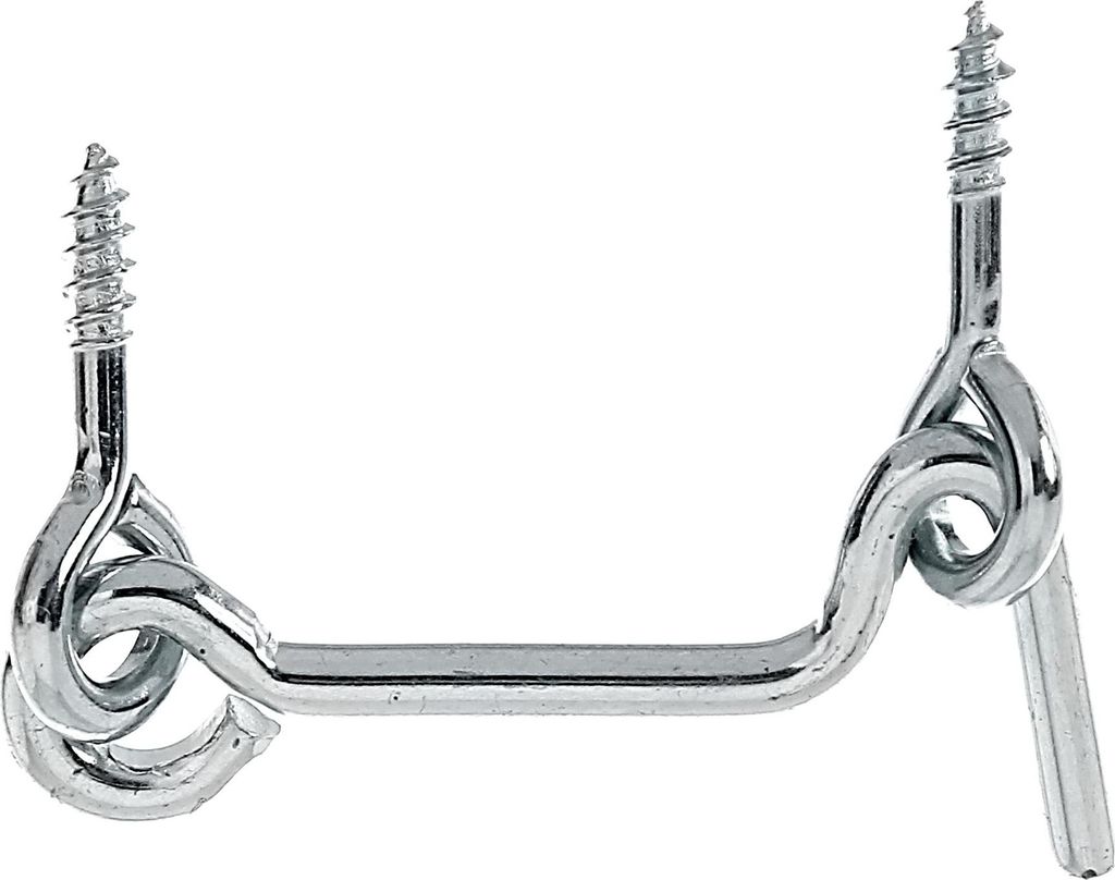 Alberts Sturmhaken mit Öse blau verzinkt z.Einschrauben Länge 50 mm Haken 3 mm