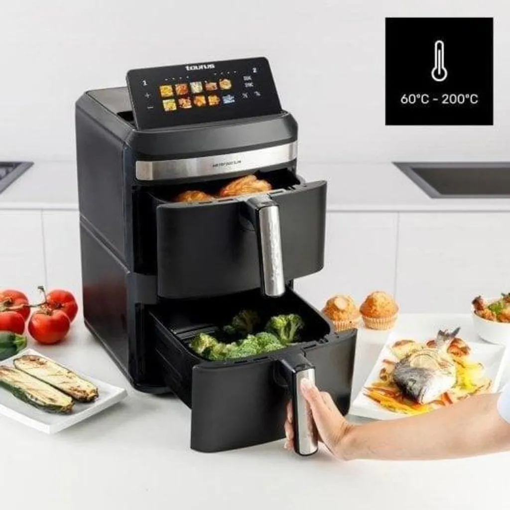 Friteuse Air Duo Slim TAURUS à double compartiment et format compact - 10