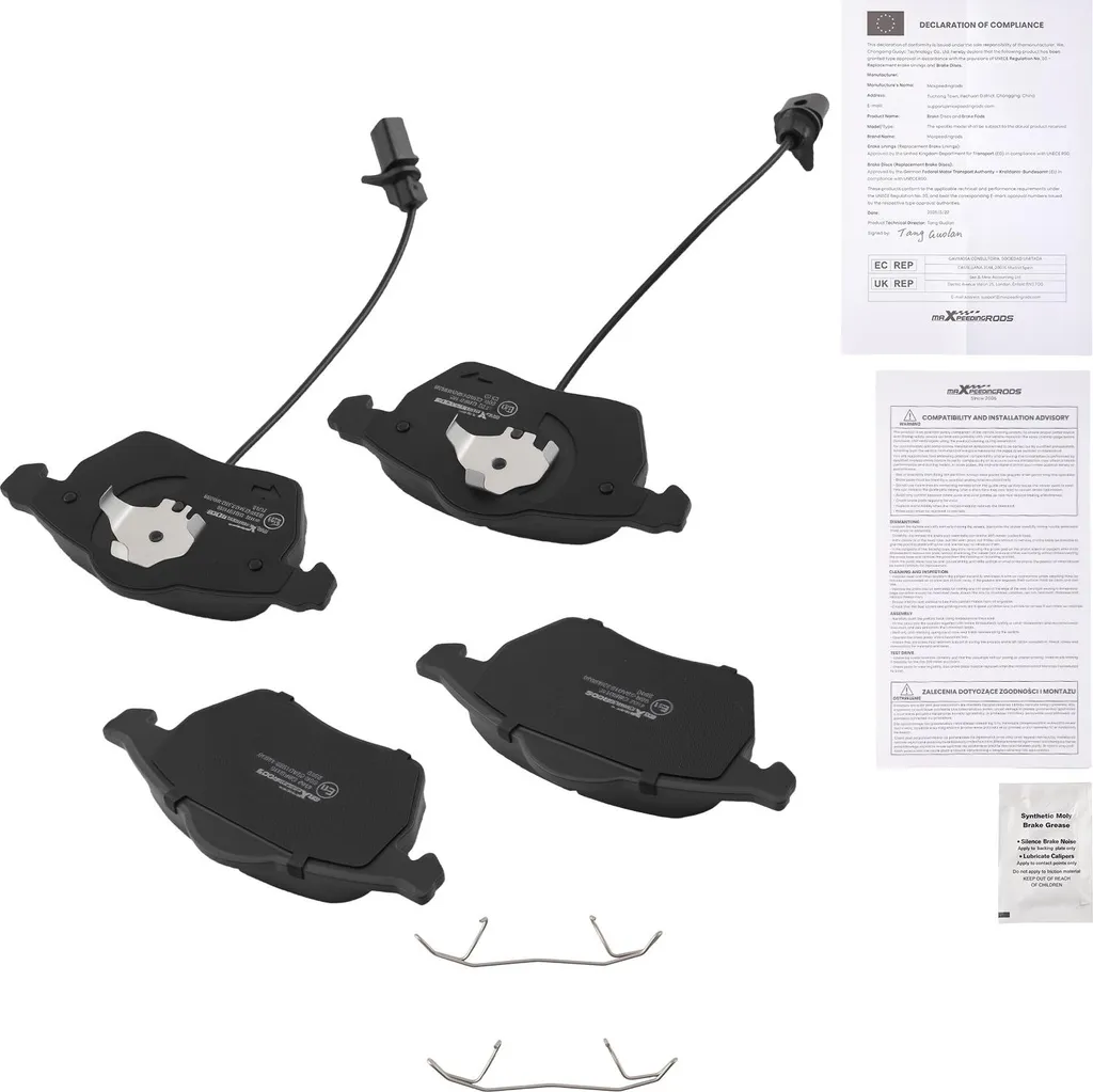 Jeu de plaquettes de frein avant 156,3 mm pour Audi A4 B5 et A6 C5 8D2