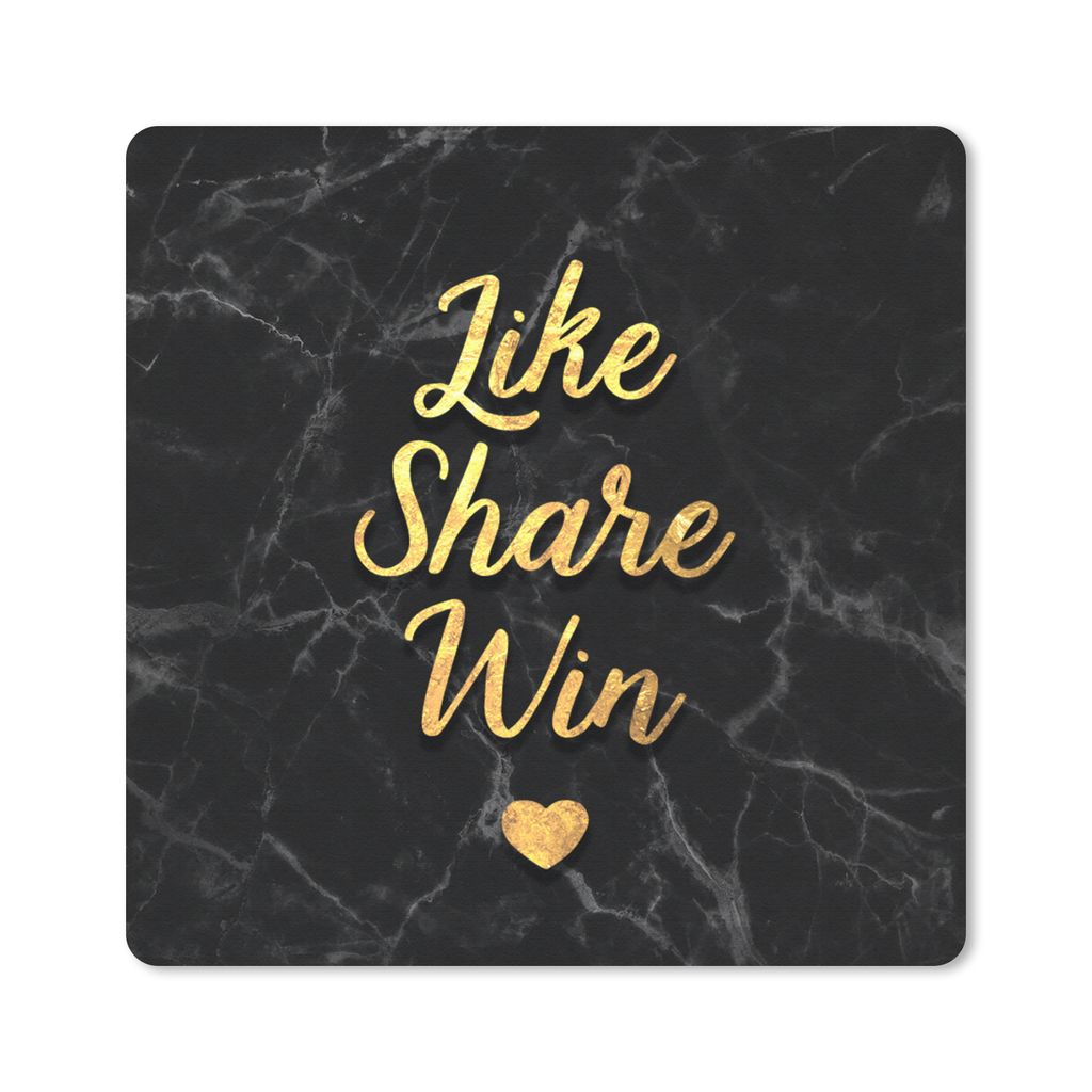 MuchoWow Mauspad Mousepad Aktion - Gewinnen - Gold - Murmel 30x30 cm - Mousepads - Maus Mat - Pad - Mausunterlage - Gaming