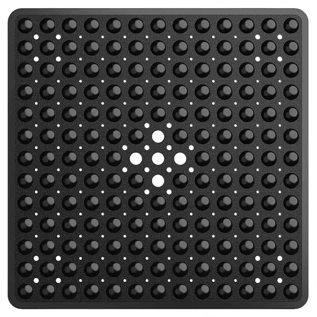 HGMD Anti-Rutsch-Duschmatte / Badematte - Schwarz- 53x53 cm Produktbild 