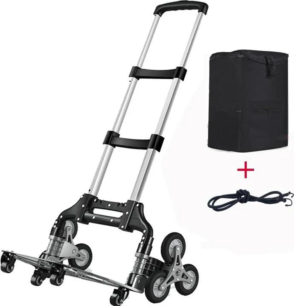 Chariot manuel tout-terrain pliable en aluminium léger avec 4 roues