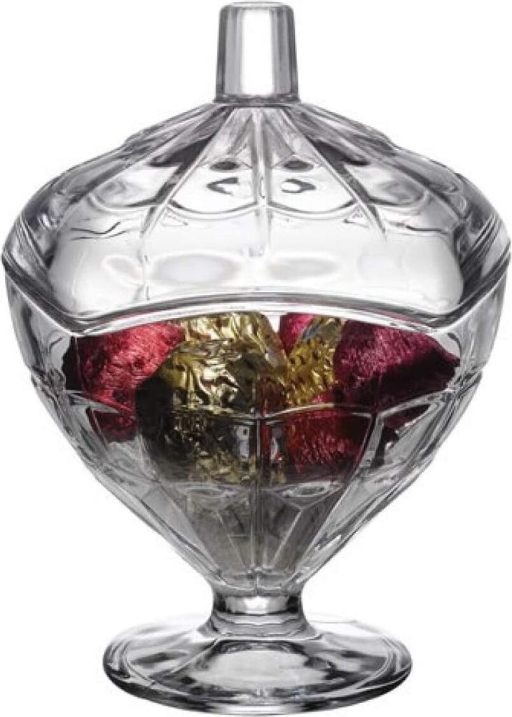 Pasabahce 98585 Glory Zuckerdose aus Glas mit Deckel