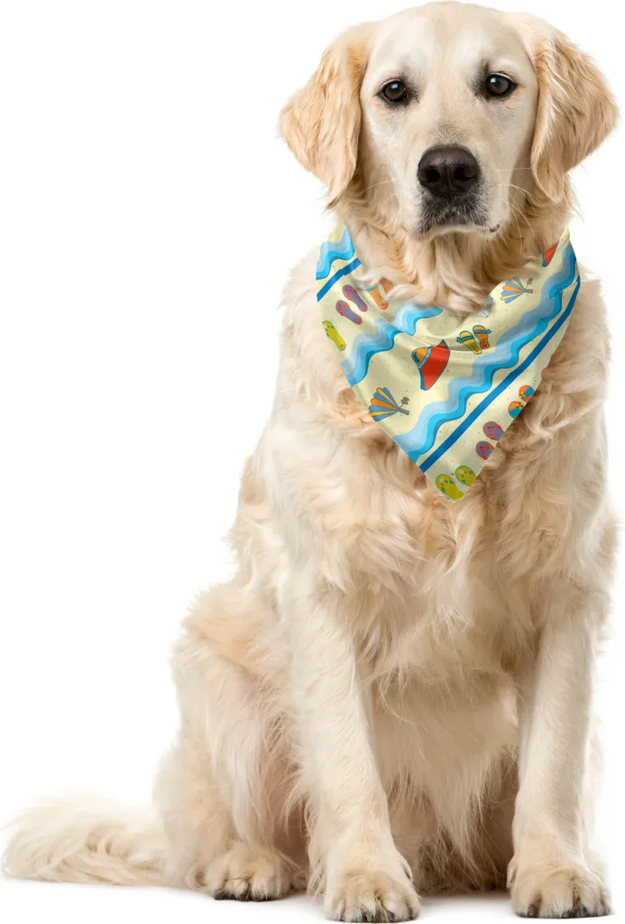 Offerta Bandana ABAKUHAUS 55x55cm - Stampa Mare e Sabbia Pet