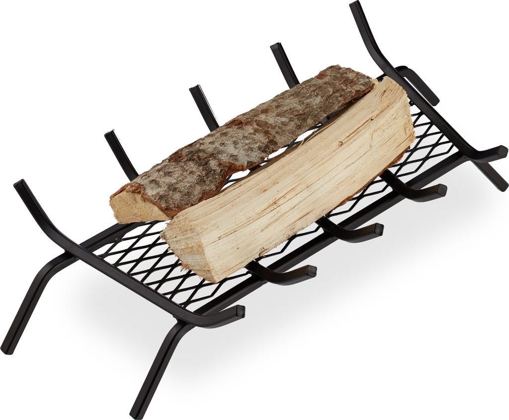 Relaxdays Kaminrost, eckig, Stahl, Kamin & Grillkamin, Produktbild 