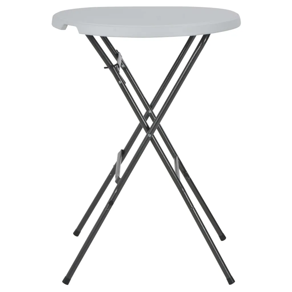 vidaXL Table haute pliante blanche 80x110 cm en HDPE robuste et légère