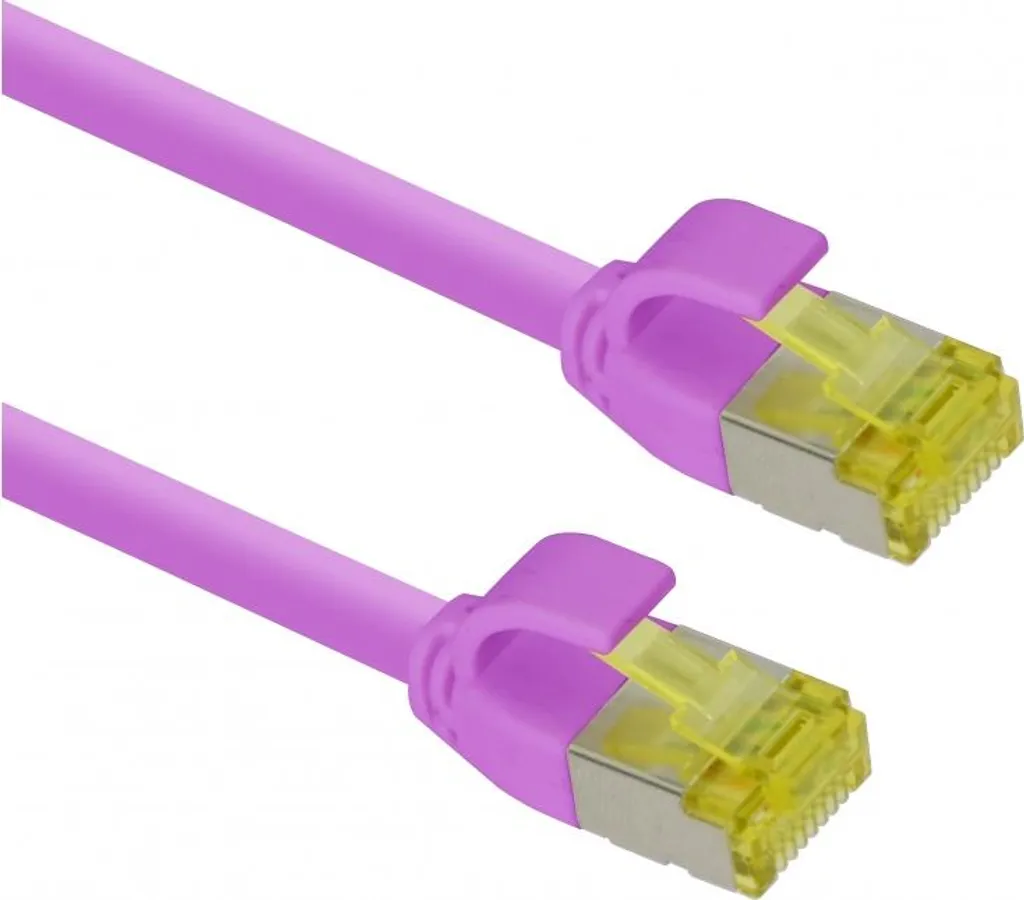 Cavo Rete Helos 333113 Cat 6A Magenta 7,5m - Ultra Slim e Flessibile