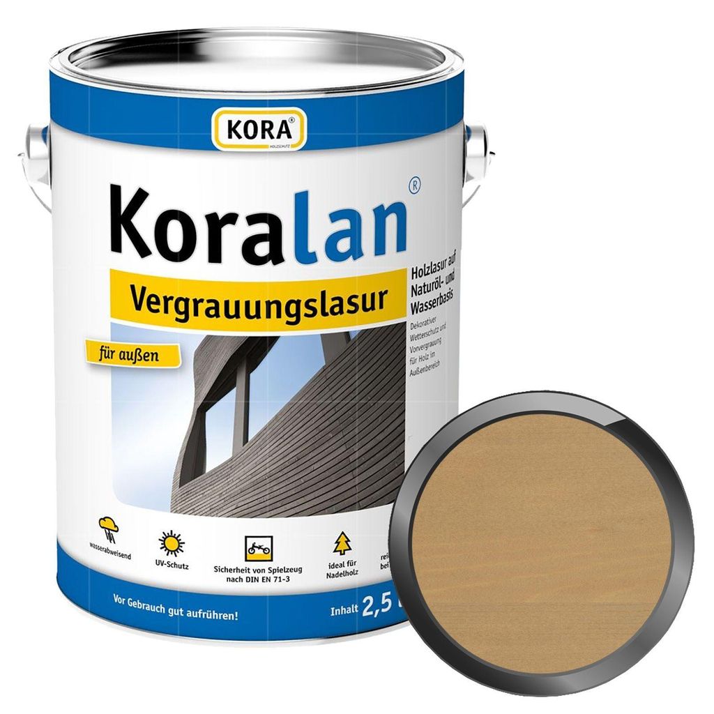 KORA Koralan Vergrauungslasur - 2.5 Liter (PYRIT) Produktbild 