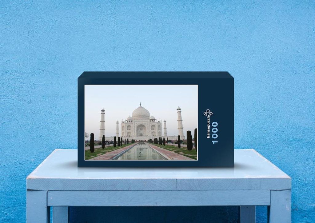 hansepuzzle 49848 - Taj Mahal Puzzle, 1000 Teile, Reisen, 60,0 x 46,0cm mit hochwertiger Aufbewahrung, Kartonbox und wiederverschließbarem Beutel