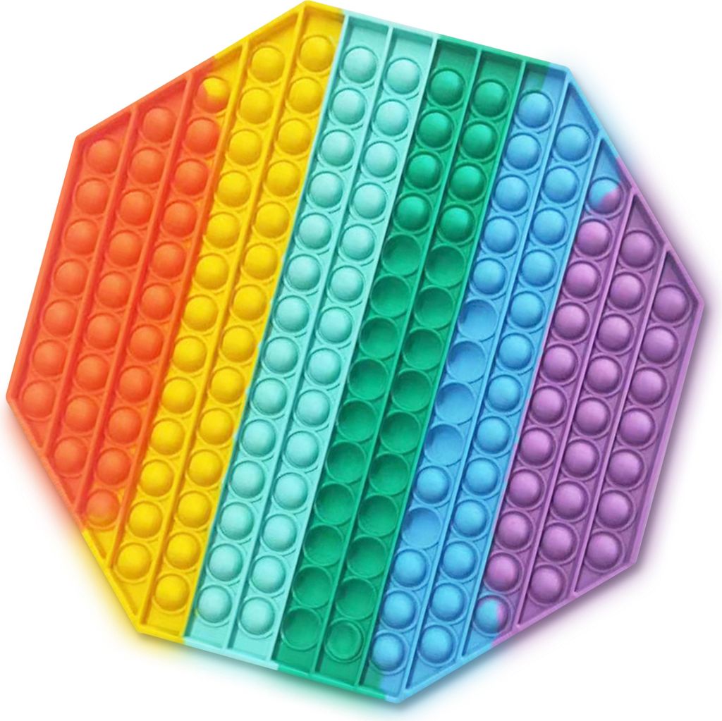 Push it Pop up Bubbles Fidget Toy Beruhigung Antistress Kids TikTok ReisespielForm:Oktagon 30 x 30 cm