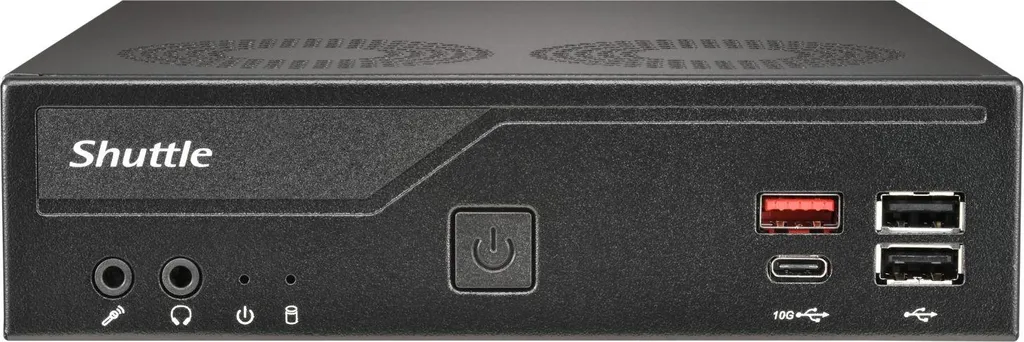 Shuttle DH810 Barebone Slim Noir avec Support Mémoire SO-DDR5 et Intel