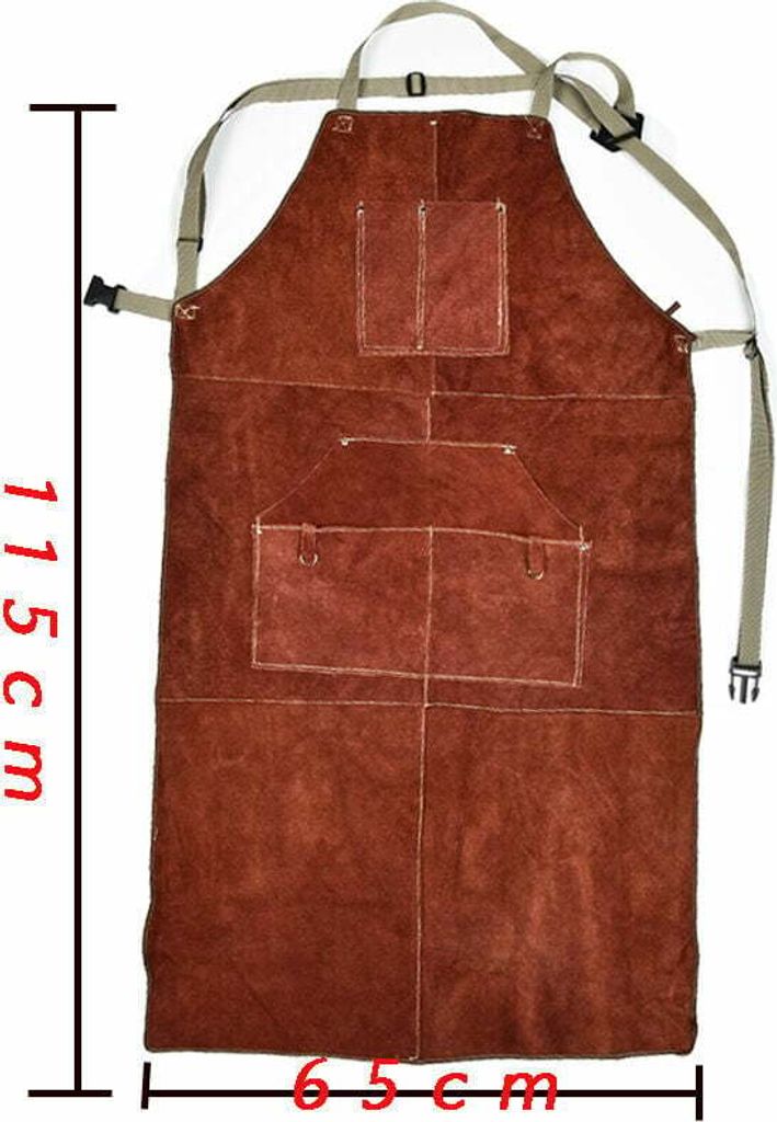 Professionelle Schweißerschürze aus Leder, verdicktes Produktbild 3