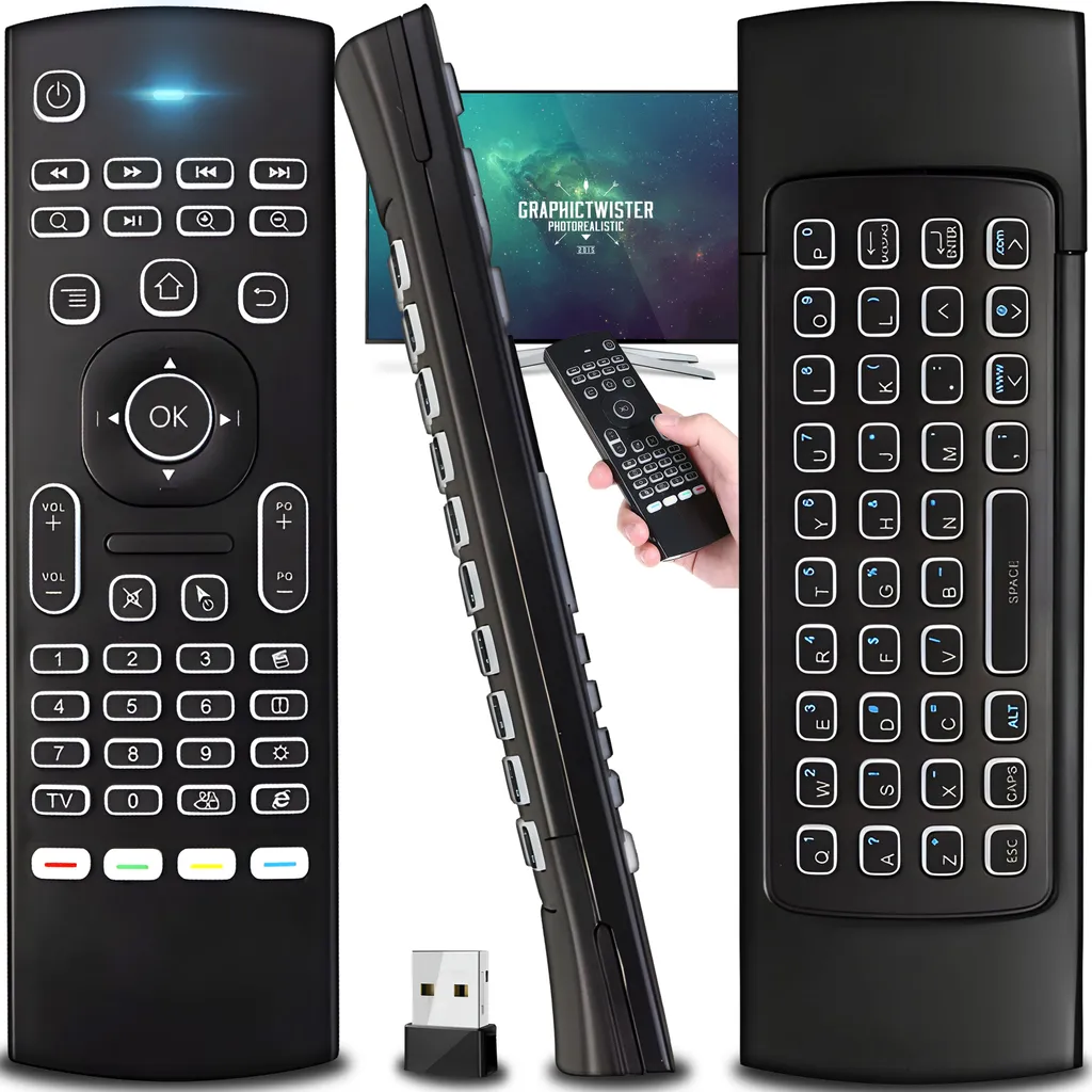 Souris Air Gyroscopique Programmable avec Clavier Sans Fil Multimédia
