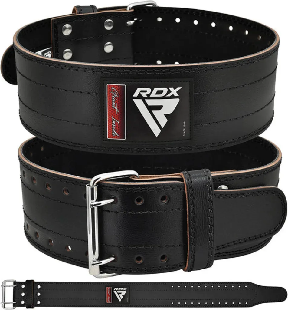 Ceinture haltérophilie RDX RD1 en cuir noir taille L