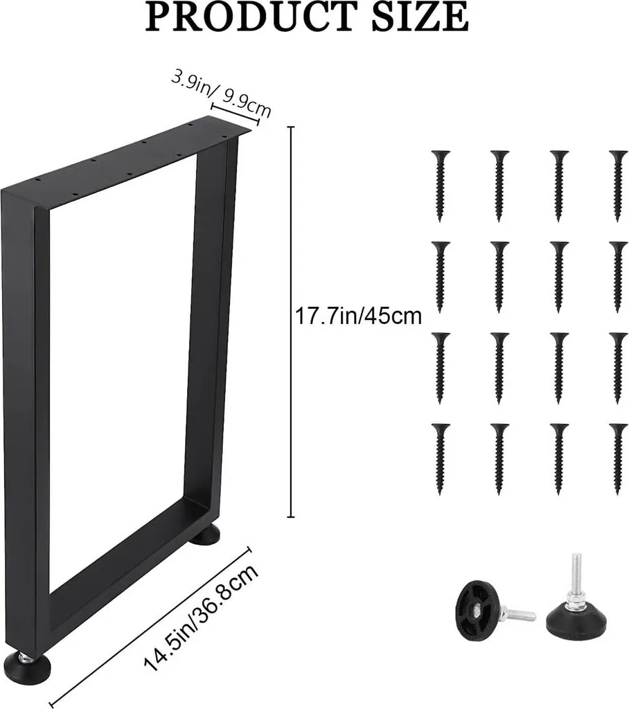 Pieds de table pour création de banc et table basse DIY acier carbone - 2