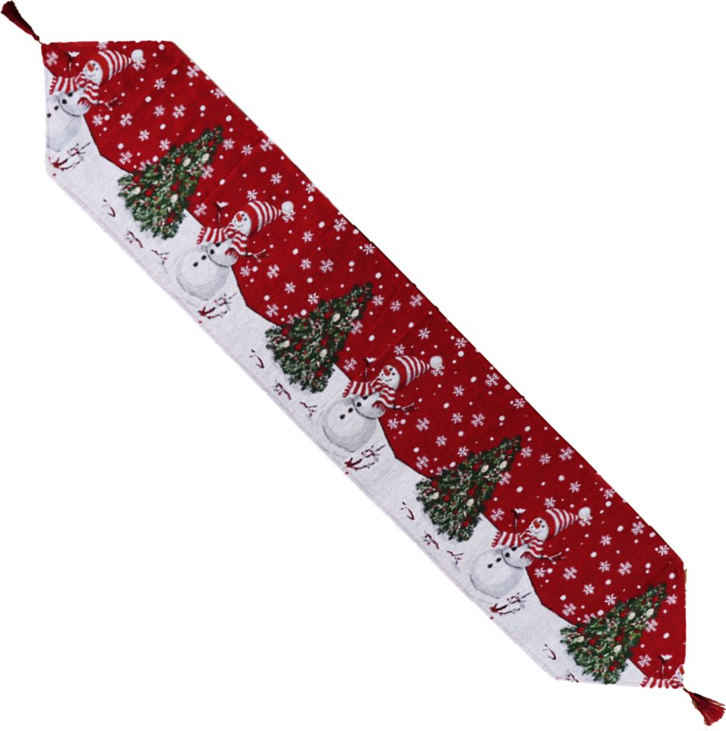 Domarex Elegante Festliche Tischläufer Joy - ideal für Esstische, Couchtische und Bank - langlebig, pflegeleicht und stilvoll - Weihnachtsbäume