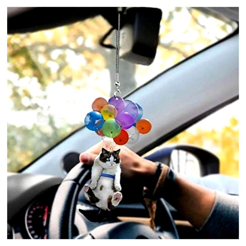 Auto-Spiegel-Hängezubehör, Katze, Auto, Hängende Ornamente, Auto-Anhänger, Innenraum, Auto-Anhänger, Hängende Ornament-Dekoration