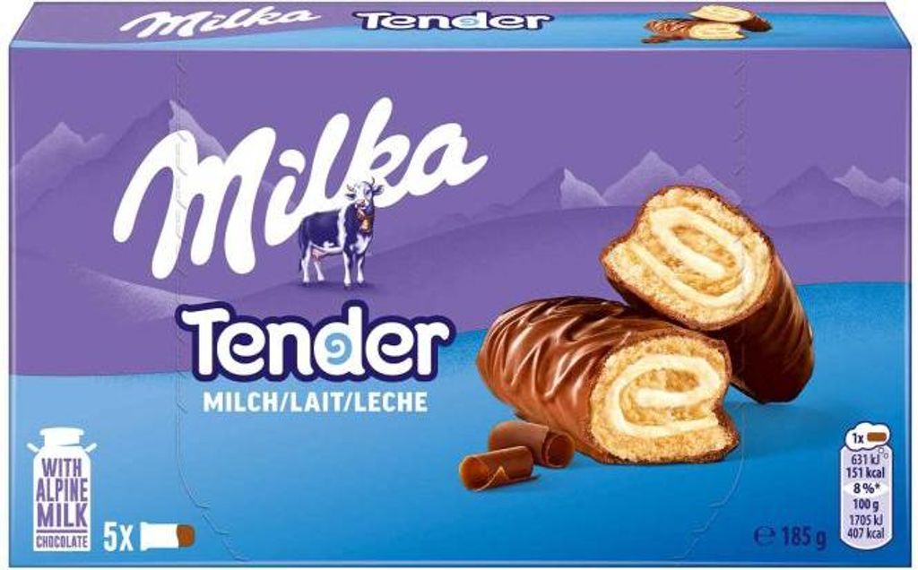 Milka Tender Milch 37g, Keks, Schokolade, 37 g, Produktbild 