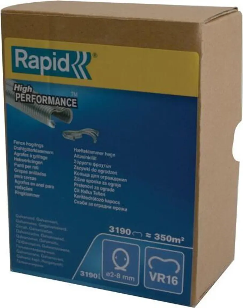 Agrafes pour Clôture VR16 Rapid - Solution de Fixation Grillages 2-8mm 3190 - 4